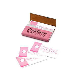 Custom Branded Leather Business Card Holder - New Job Gift and Corporate Branding Bulk Discount - Knot Creatives