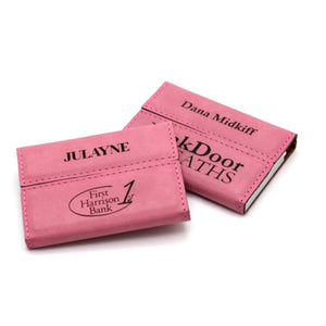 Leather Business Card Holder - New Job Gift and Corporate Branding Bulk Discount - Knot Creatives