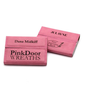 Leather Business Card Holder - New Job Gift and Corporate Branding Bulk Discount - Knot Creatives