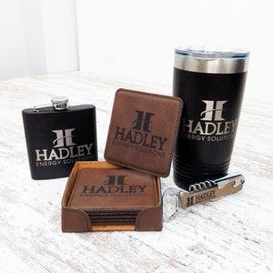 Logo Engraved Flask Stainless Steel Flask - Corporate Branding - Client Gifts - Bulk Discount