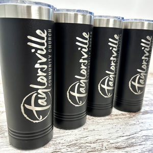 Church Logo Stainless Skinny Tumbler 22oz
